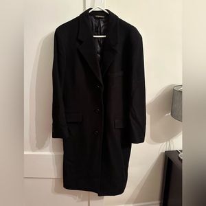 Black vintage brooks brothers top coat size 36S